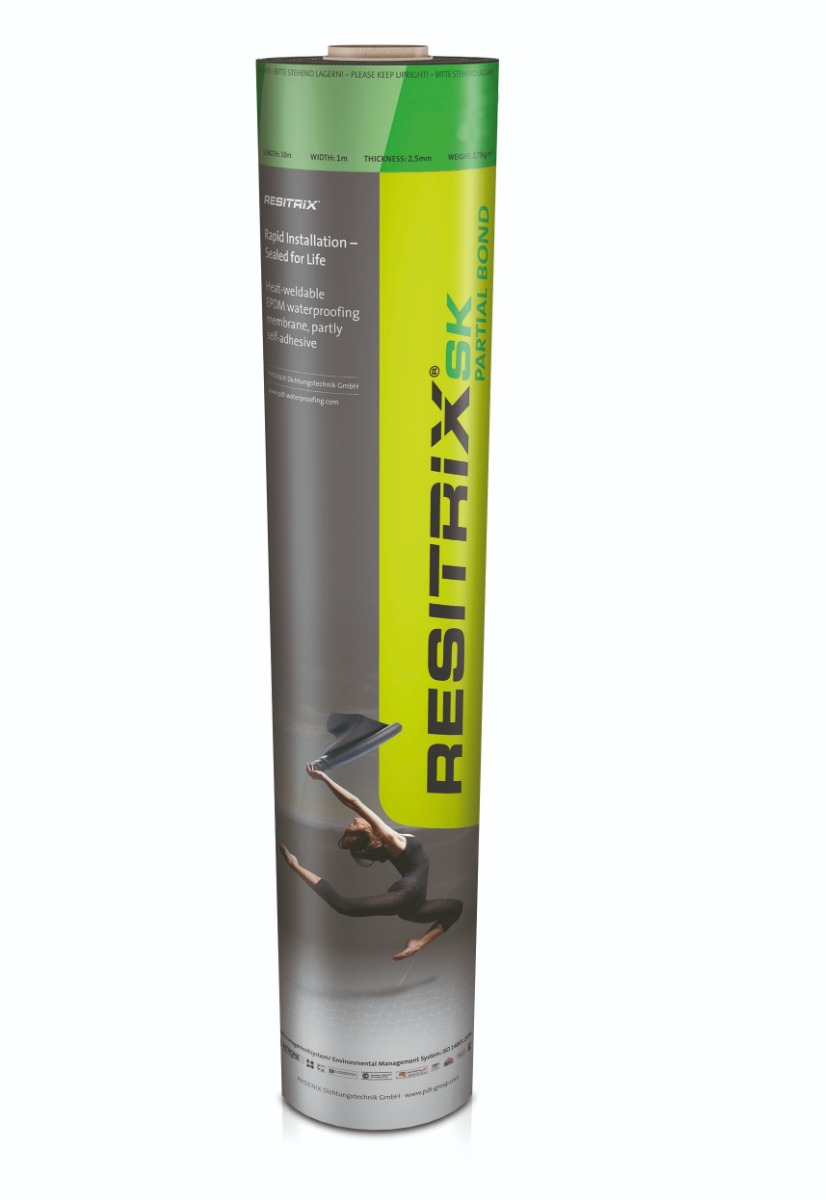 Resitrix skp partial bond 2,5mm atg+vmbso warranty 10m2/r eur/m2 atg gelabelde en gecertificeerde rollen vmbso kwaliteitslabel 25 jaar productgarantie