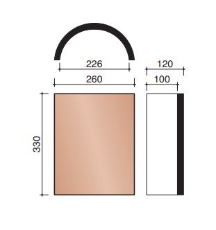 Pontigny vorst halfrond rood gevlamd 895