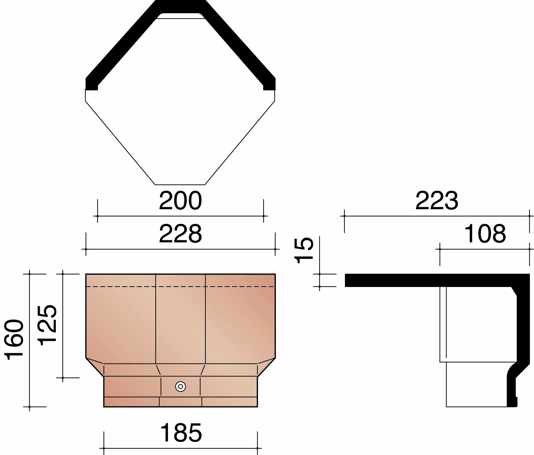 Migeon actua beginvorst hoekig natuurrood 600