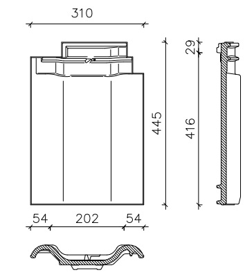 Crea dubbele wel pan harmonica antraciet eur/st 736