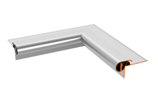 Alu dakrand iconik zwart structuur ral 9005 sierlijst hoek binnen 50x50 eur/st