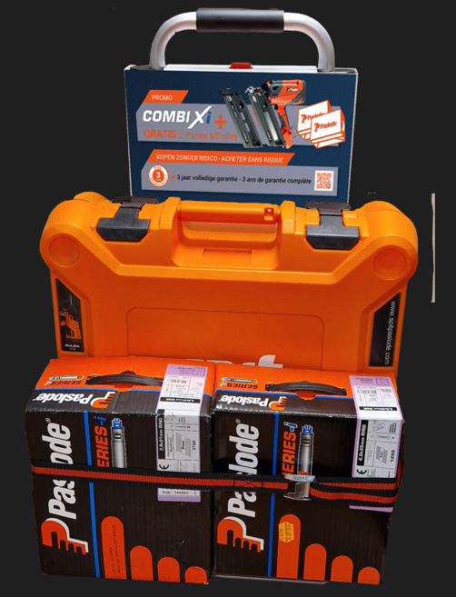 Paslode stripnagelapparaat combi xi + trolley + gratis packs eur/st