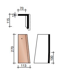 Pontigny gevelpan rechts natuurrood 600