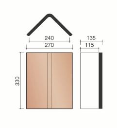 Pontigny vorst hoekig rood gevlamd 895