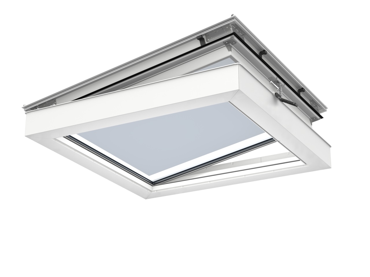 Velux cvu 0325q platdakvenster 200060 opengaand op zonne-energie 3-voudig glas
