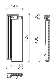 Crea halve pan domino mat zwart eur/st 741