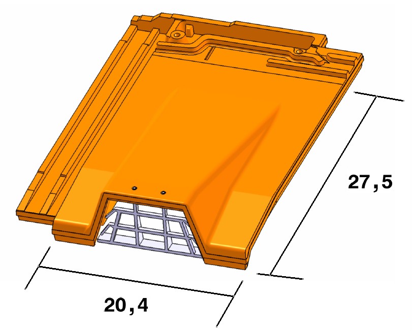 Ter ventilatiepan + rooster giverny antraciet mat 56st/pal eur/st 703