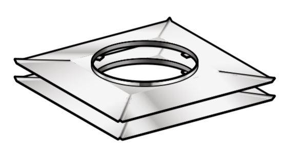 Inox flex pjf 130 afdekplaat b/o