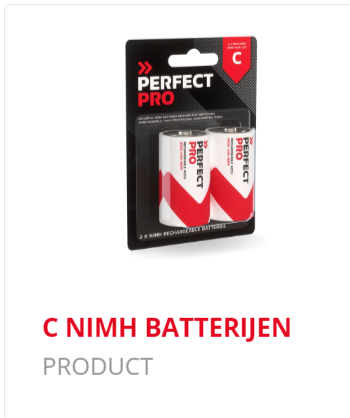 Perfectpro size c-nimh 4000mah batterij 2st/pak eur/st