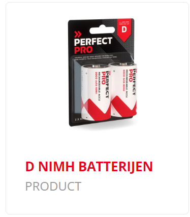 Perfectpro size d-nimh 8000mah batterij 2st/pak eur/st