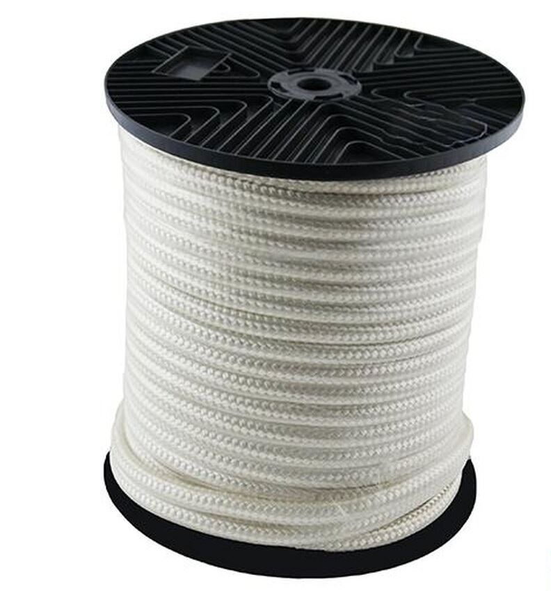 Led gevlochten nylon wit  3mm b  50m