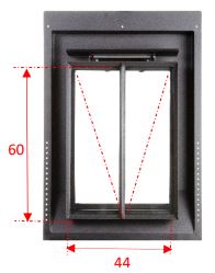 Dakvenster metaal lei lkr 44x60 recht/vert ve