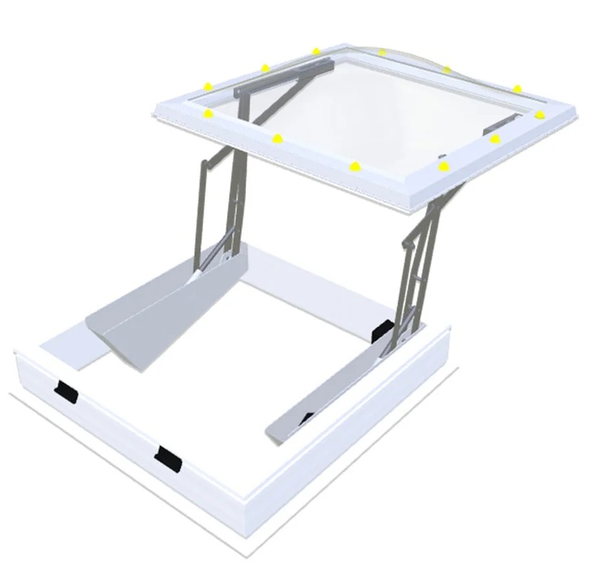 Skymax ce schaarsysteem met pvc opstand 20/00 ep 120x120 eur/st