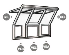 Velux veb 2065g m35 3-voudige beglaz hout wit