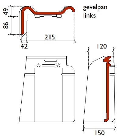 Lf postel 20 gevelpan l rustiek