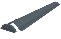 Dakpanplaat nokpan 2,10 m black r9005 eur/st