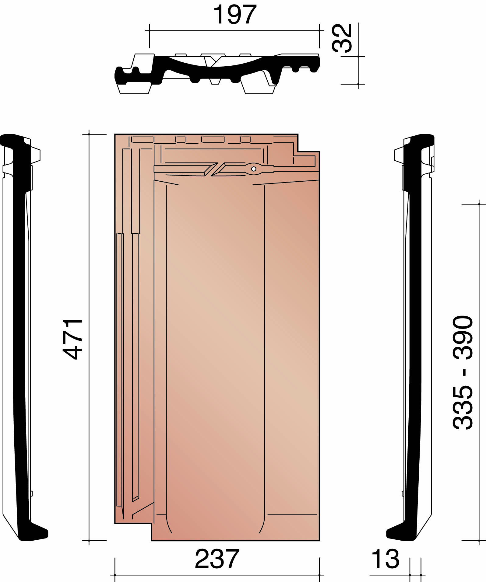 Bisch se jura nova driekwartpan gewolkt 875