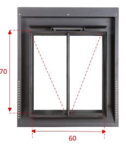 Dakvenster metaal lei lpr 60x70 recht/vert ve