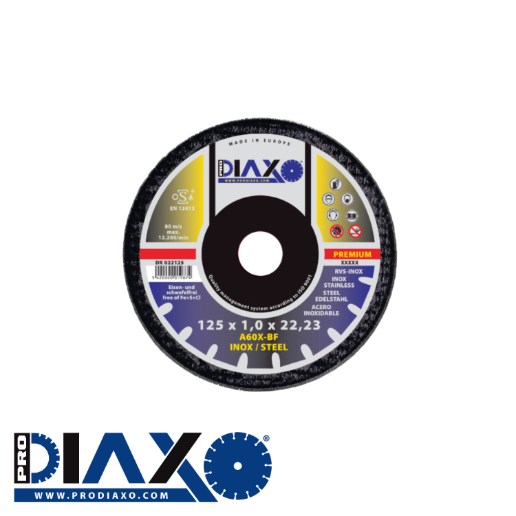 Prax snijschijf inox/staal 125x1,0mm premium