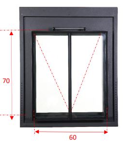 Dakvenster metaal pr 60x70 recht/vert verd