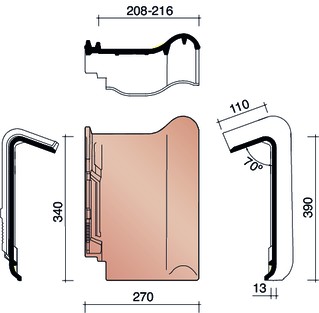 Tradiva haakvorst zwart edel engobe 745