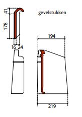 Lf postel 20 gevelstuk l rustiek