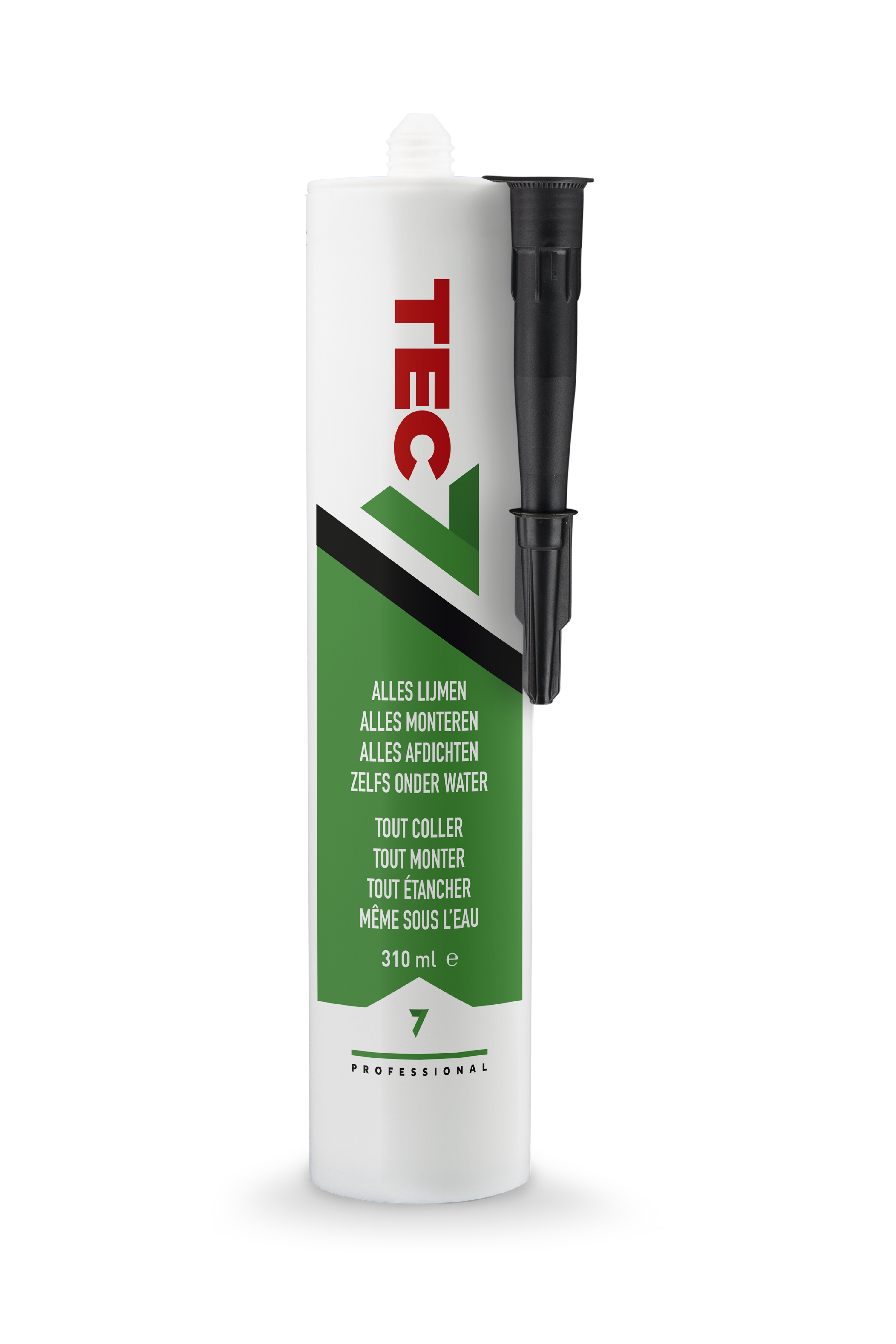 Nova tec 7  310ml  zwart (ral 9004) 12st/ds eur/st