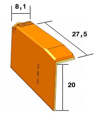 TER GEVELPAN LINKS GIVERNY ANTRACIET MAT 120ST/PAL EUR/ST 703
