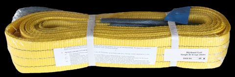 LED HIJSBAND GEEL   90MM  3000KG  6 M VERPLICHTE VERMELDING VAN LC (=WERKLAST) IPV BREEKKRACHT!