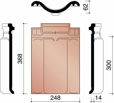 KOR DUBBELE WEL PAN 401 ZWART VERGLAASD 738