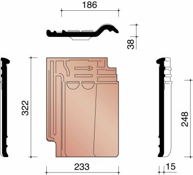 KOR DRIEKWARTPAN 993 ZWART VERGLAASD 738