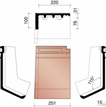 MIGEON ACTUA GEVELKNIKPAN LINKS ANTRACIET MAT 703