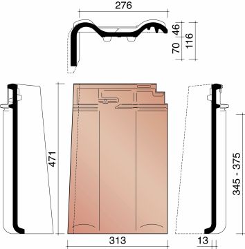 BISCH SE ALEGRA 10 GEVELPAN LINKS ANTRACIET MAT 703