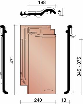 BISCH SE ALEGRA 10 DRIEKWARTPAN GEWOLKT 875