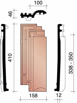 BISCH SE PANNE HALVE PAN BRUIN 668