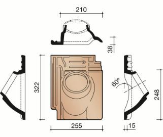KOR KOKERPAN 100MM 993 LEIKLEUR MAT VERGLAASD 705