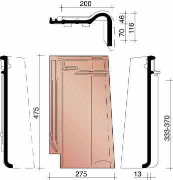 ALEGRA 10 TE GEVELPAN RECHTS NATUURROOD 600