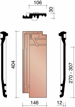 DATURA HALVE PAN MAT LEIZWART VERGLAASD 756