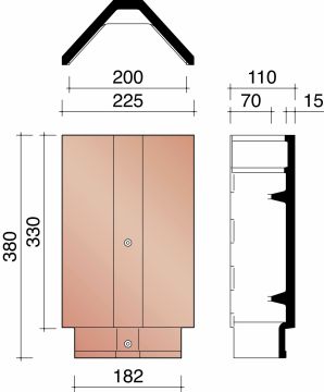 DATURA VORST HOEKIG MAT ZWART VERGLAASD 744