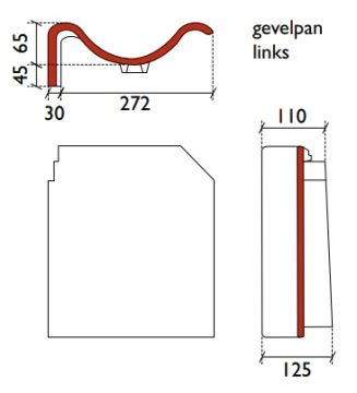 LF OUDE HOLLE GEVELPAN L OUD BLAUW