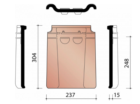 KOR DUBBELE WEL PAN 44 OUD LATEM BLAUW GESMOORD 721