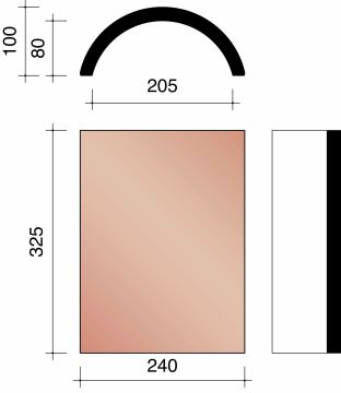 KOR NOORDBOOM 210MM HALFROND 451 NATUURROOD 600