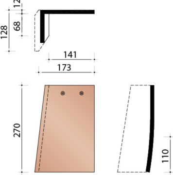 KOR GEVELPAN LINKS 301 RUSTIEK 872