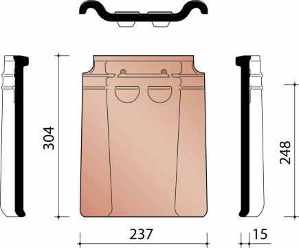 KOR DUBBELE WEL PAN 44 RUSTIEK 872