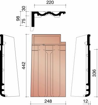 BISCH SE STANDARD GEVELPAN LINKS ANTRACIET MAT 703