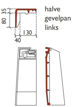LF SIGNY HALVE GEVELPAN L DOUBLE BLACK MAT