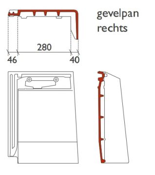 LF SIGNY GEVELPAN R DOUBLE BLACK MAT