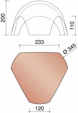 BISCH SE STANDARD VERBINDINGSSTUK 3 VORSTEN 1300 NATUURROOD 600