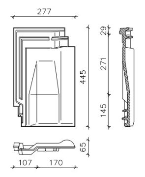 CREA VENTILATIEPAN HARMONICA ZWART EDEL ENGOBE EUR/ST 745