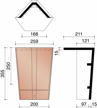 MIGEON VAUBAN BEGINVORST HOEKIG ANTRACIET MAT 703